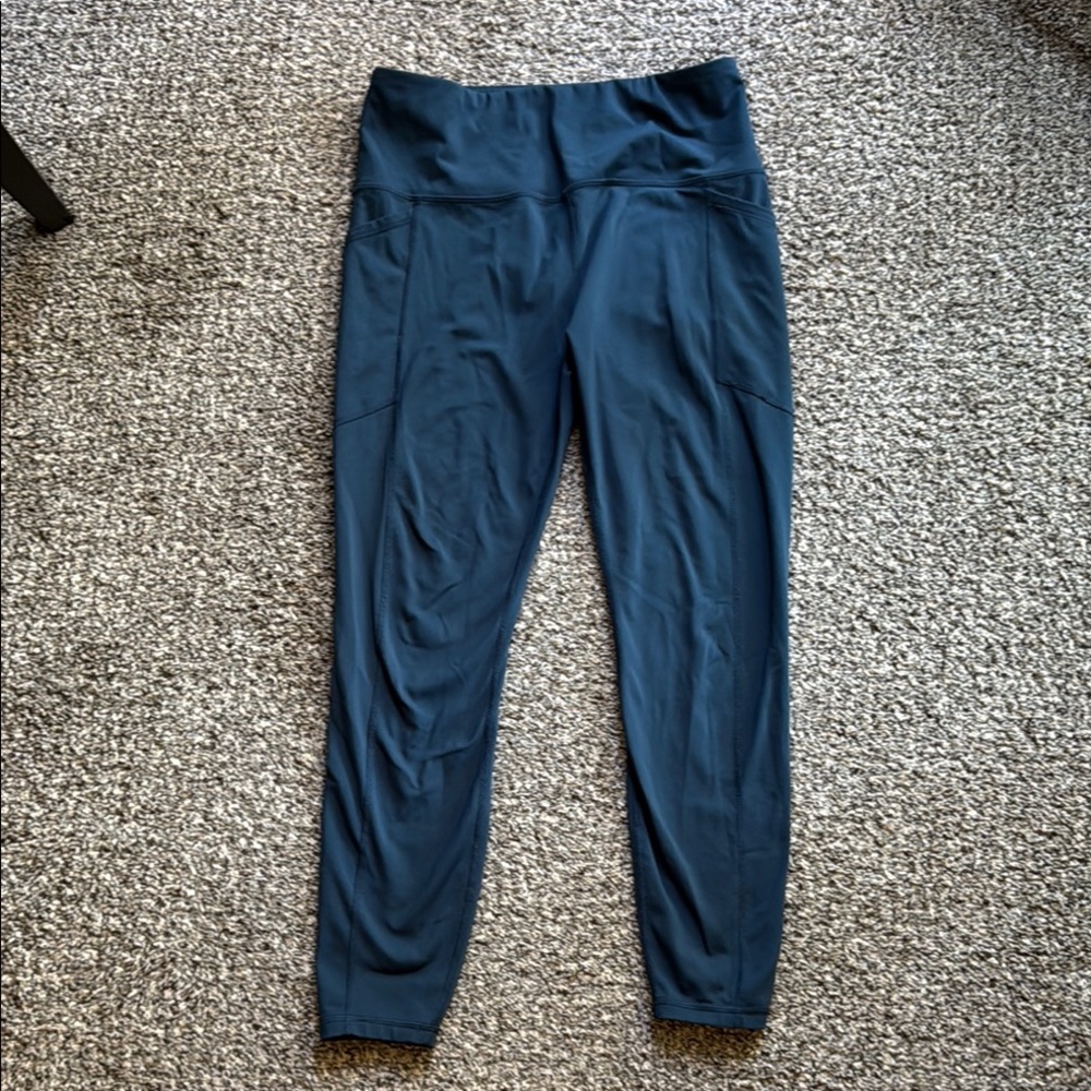 High-Waisted Blue Leggings
